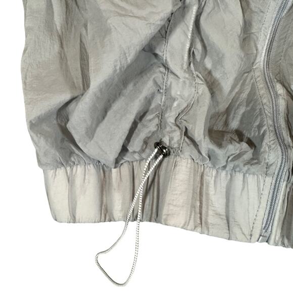 Fabletics Gray Nylon Mesh Long Sleeve Hooded Athletic Full Zip Jacket Women Sz S - Picture 6 of 8